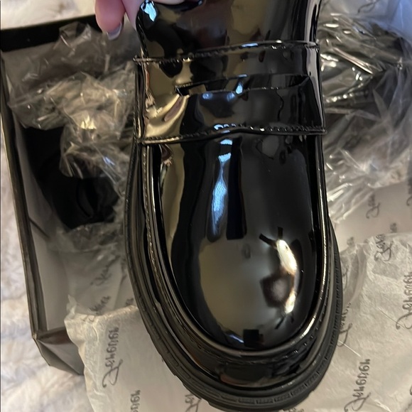Black Patent Leather Loafers - Picture 2 of 6